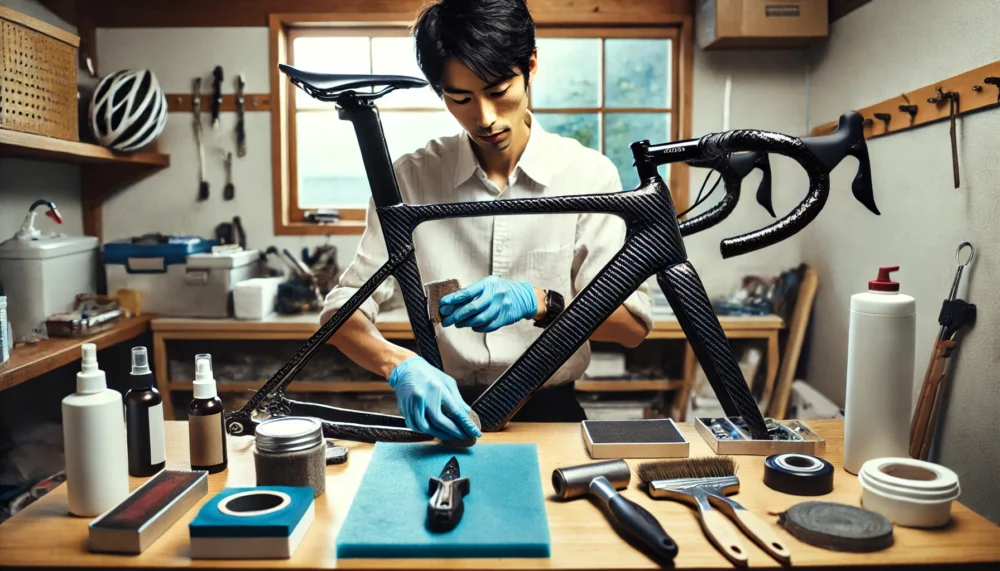 カーボン製ロードバイクの傷補修手順と費用相場