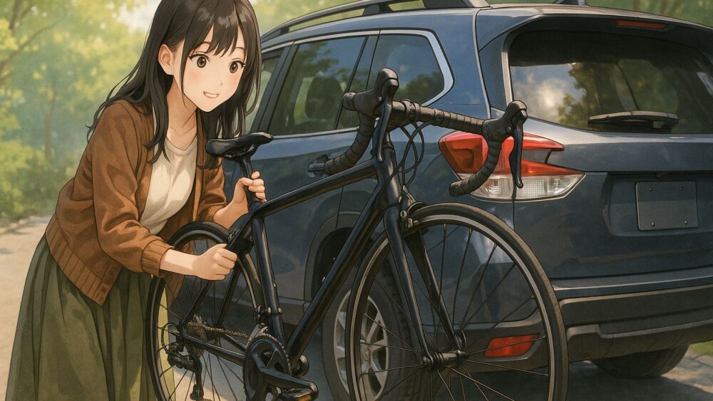 ロードバイクを車載できるSUVで失敗しない固定方法と収納アイデア