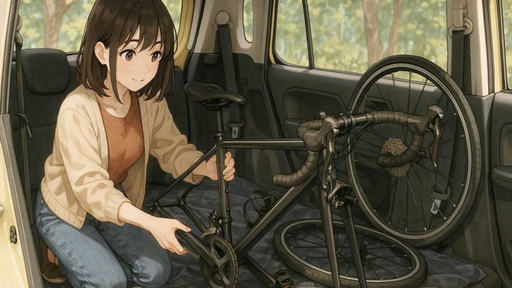 軽自動車でロードバイクを運ぶための実用アイデア