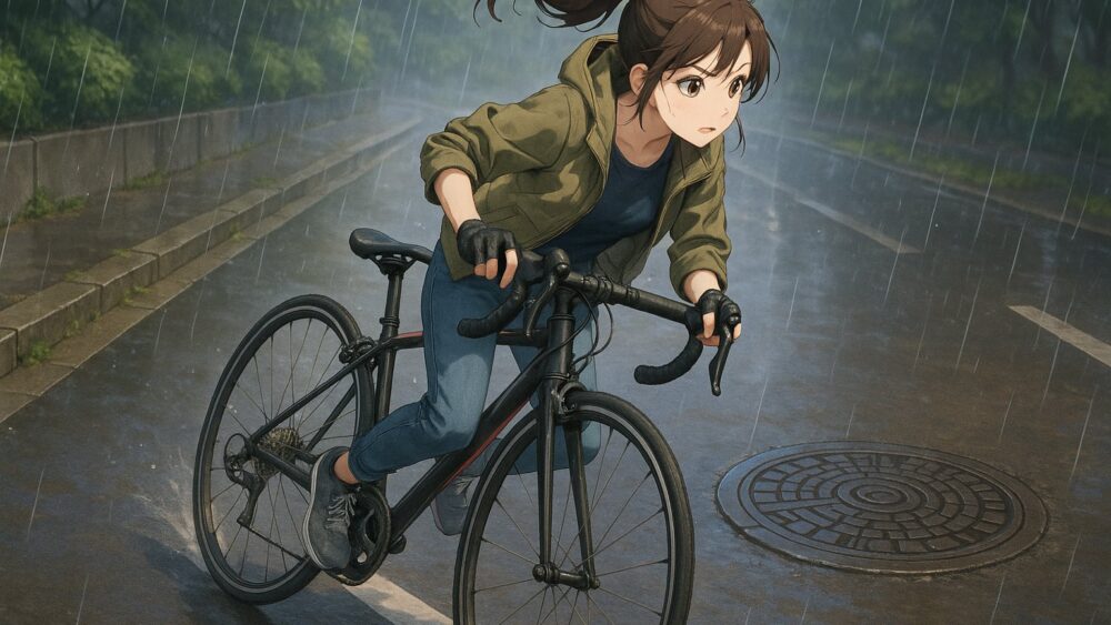 雨による危ない路面状況と転倒防止策