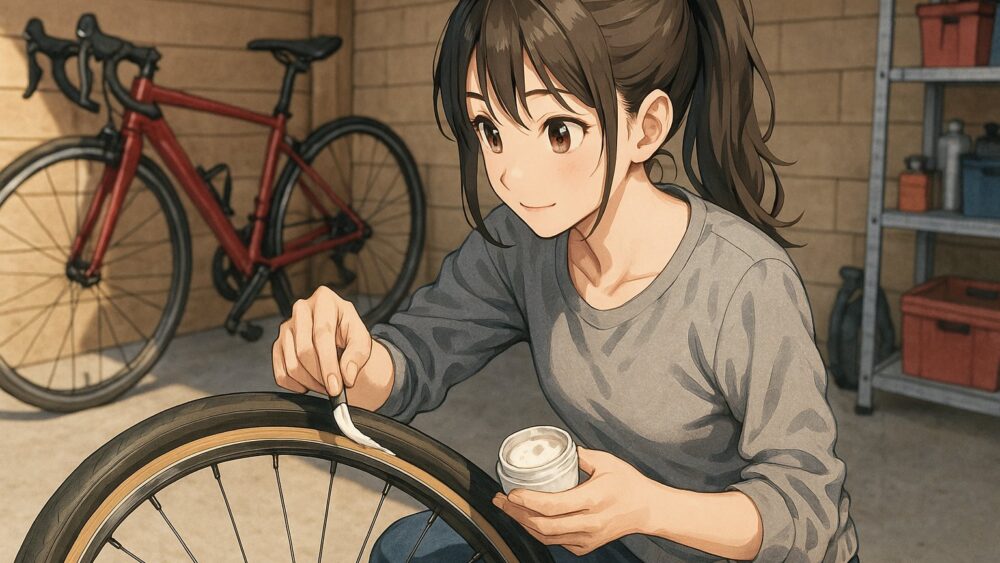 固いタイヤをスムーズにはめる対処法