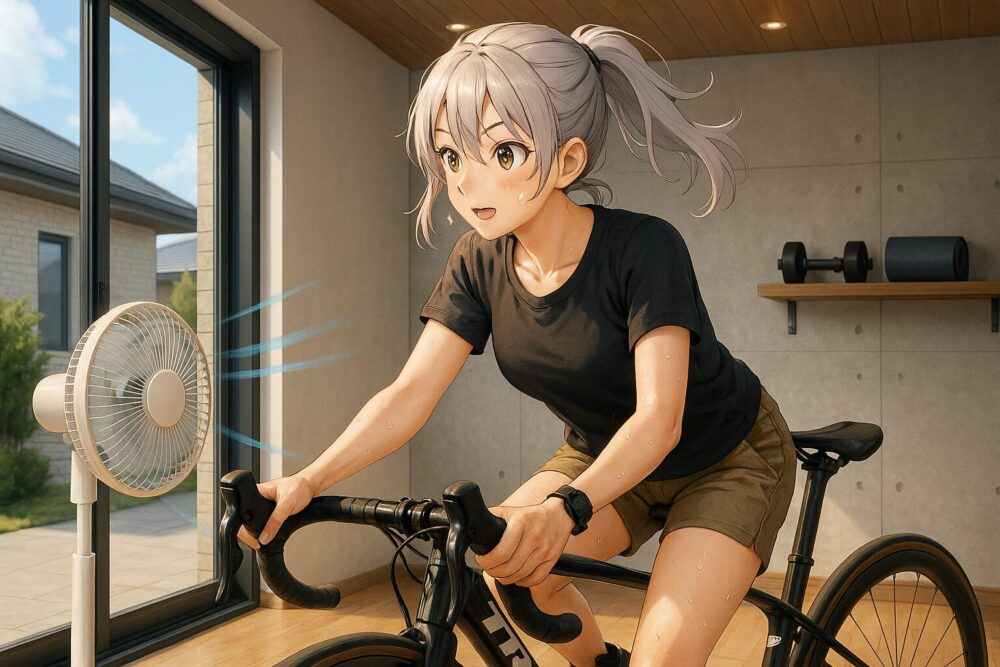 扇風機サーキュレーターで換気と室内トレーニング