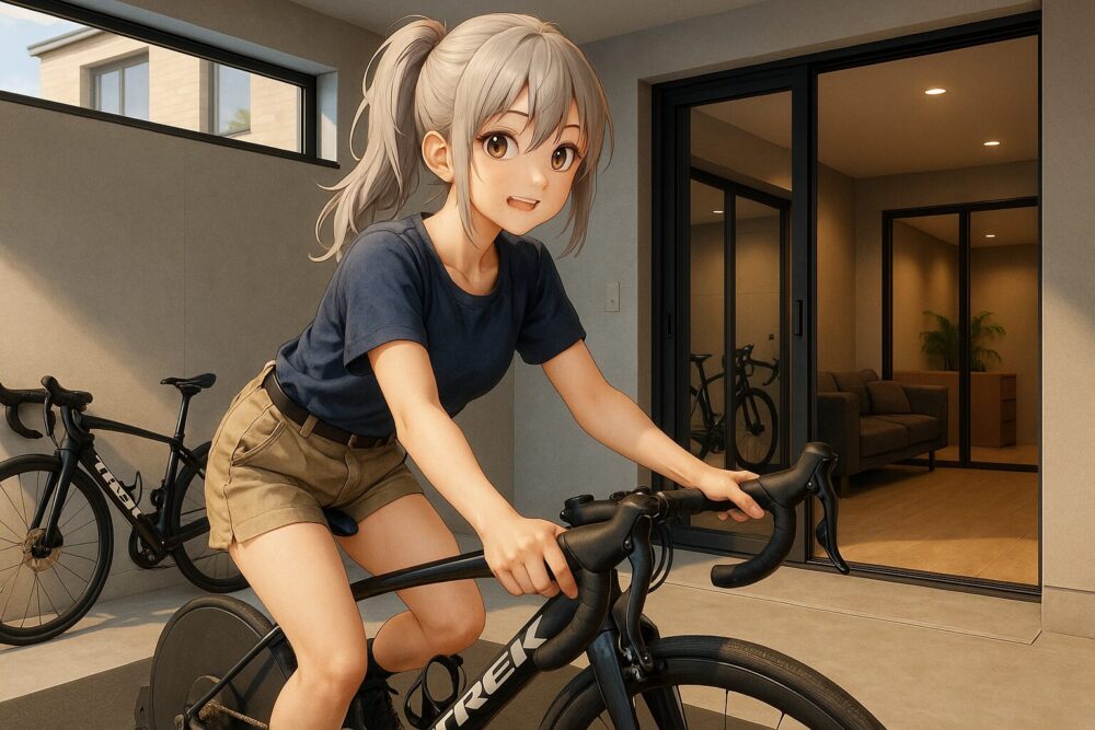 ガレージハウスでインドアサイクリング快適化