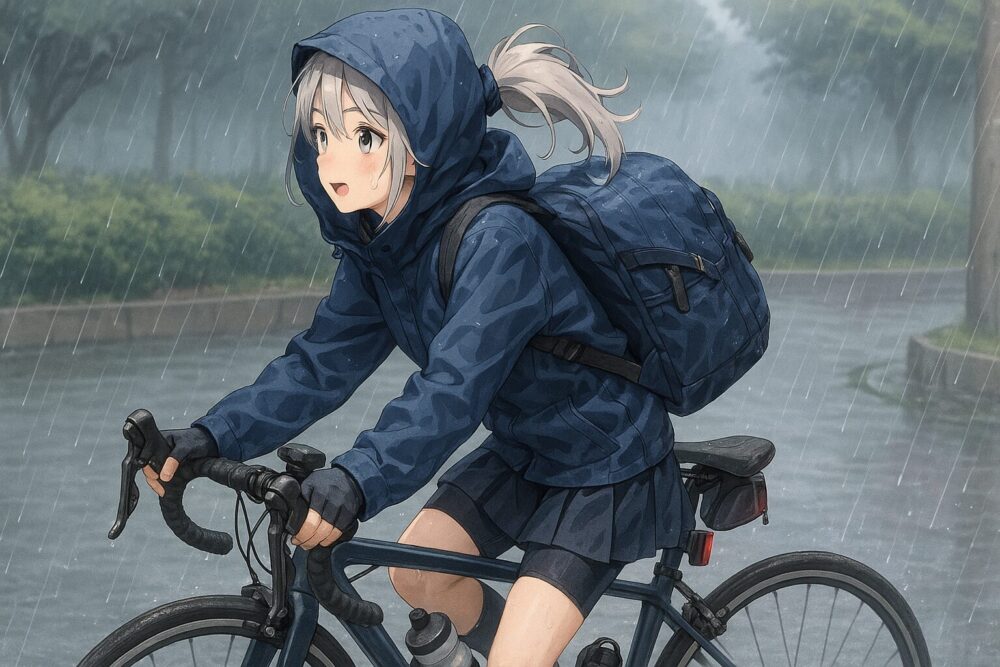 雨の日の通学も快適な服装とリュック