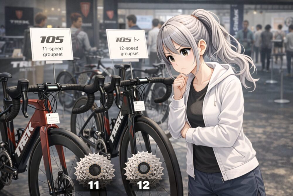 105搭載車の11速と12速の価格差を評価