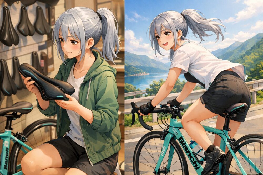 理想のビアンキのサドルを見つけて走りを変える