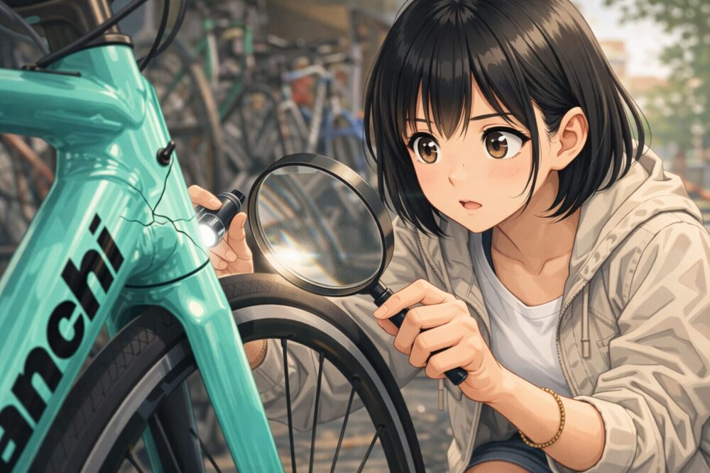 偽物やフレームのクラックをチェックする手法