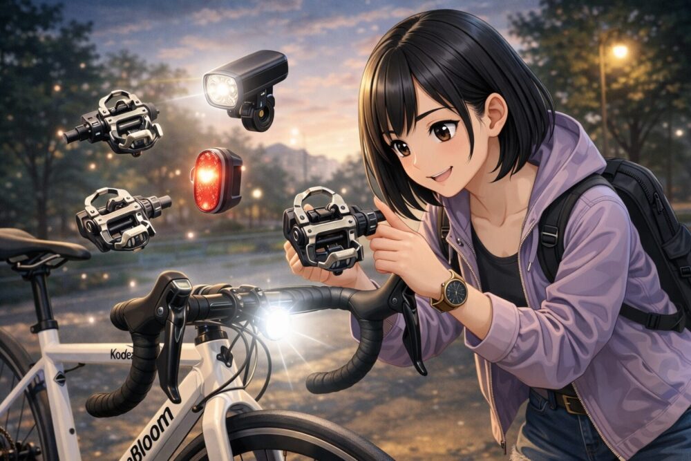 ペダルやライトが標準装備される付属品の魅力