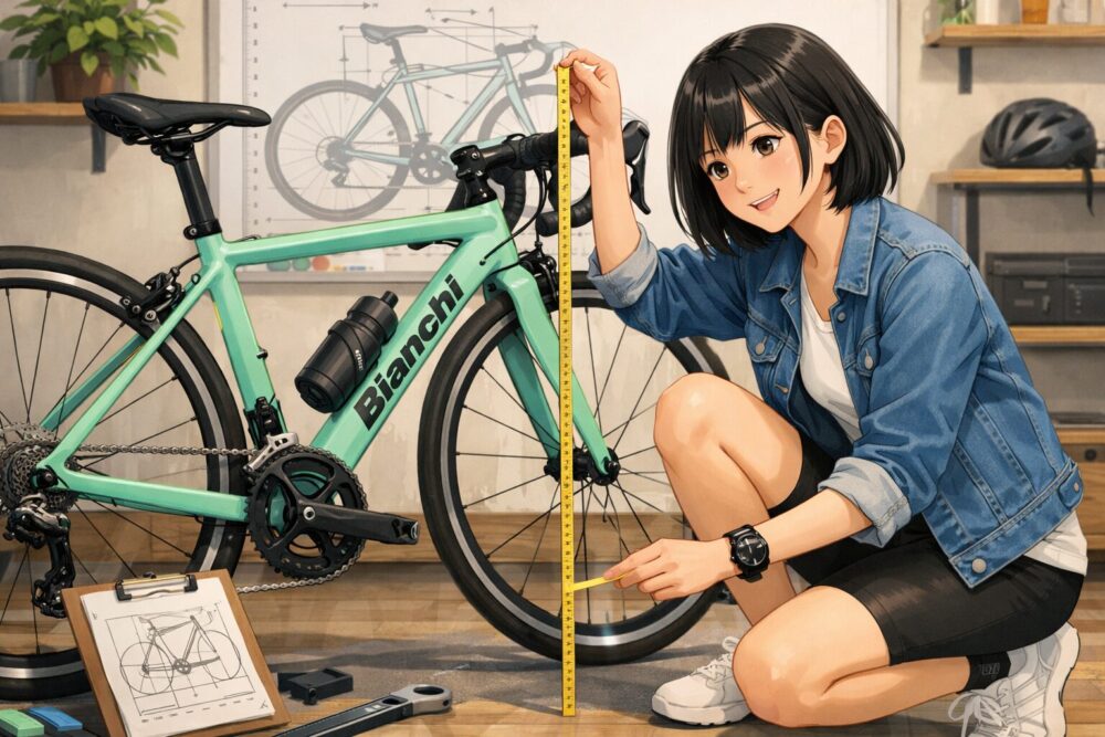 正確なサイズ選びのためのジオメトリ確認