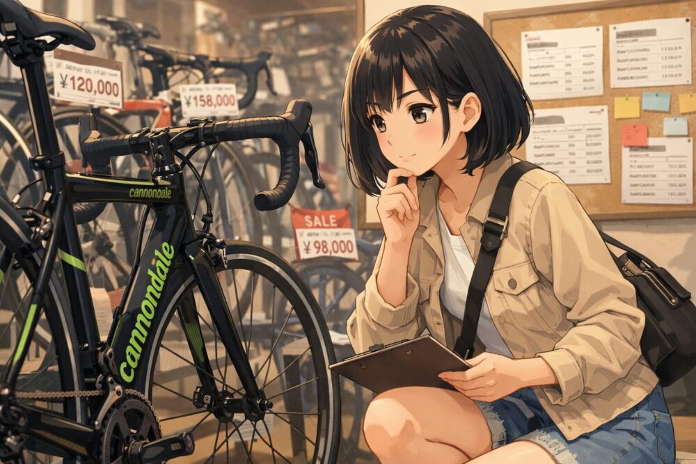 キャノンデールのロードバイクの中古相場と失敗しない選び方