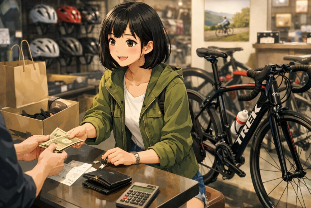 トレックのロードバイクを安いのを納得して購入する