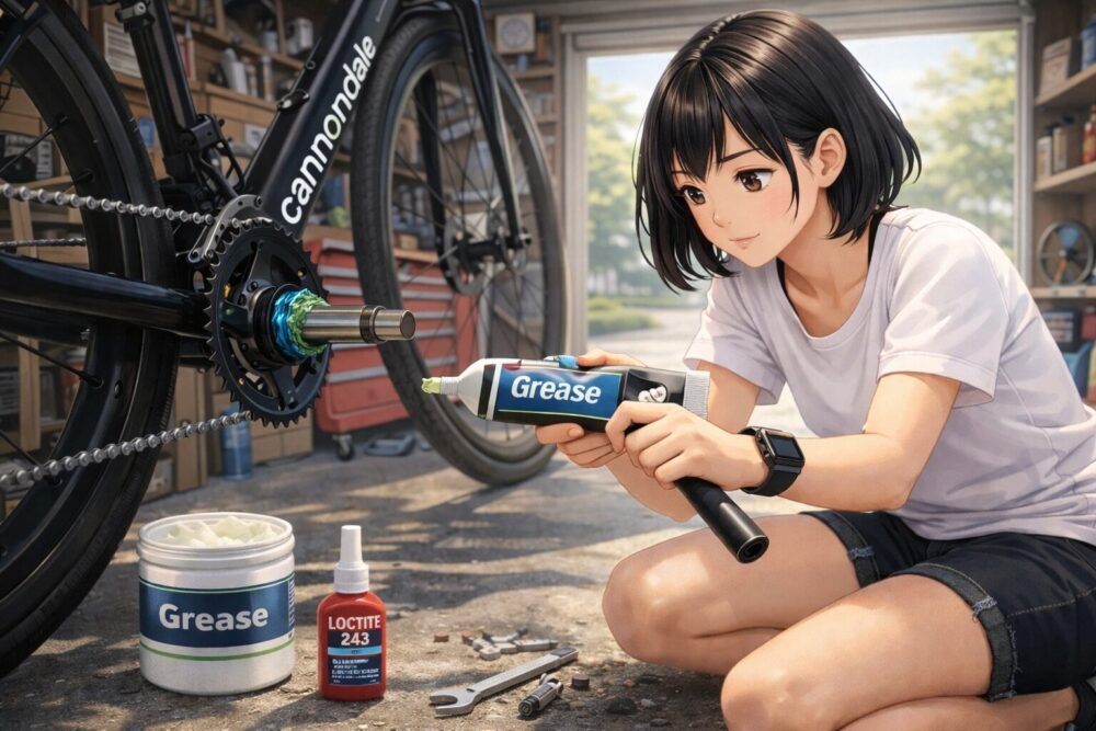 BBの異音対策に最適なグリスや固定剤の活用