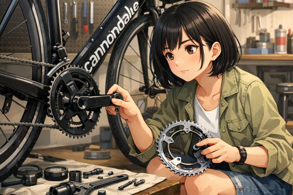 キャノンデールのクランクの整備や互換性の課題