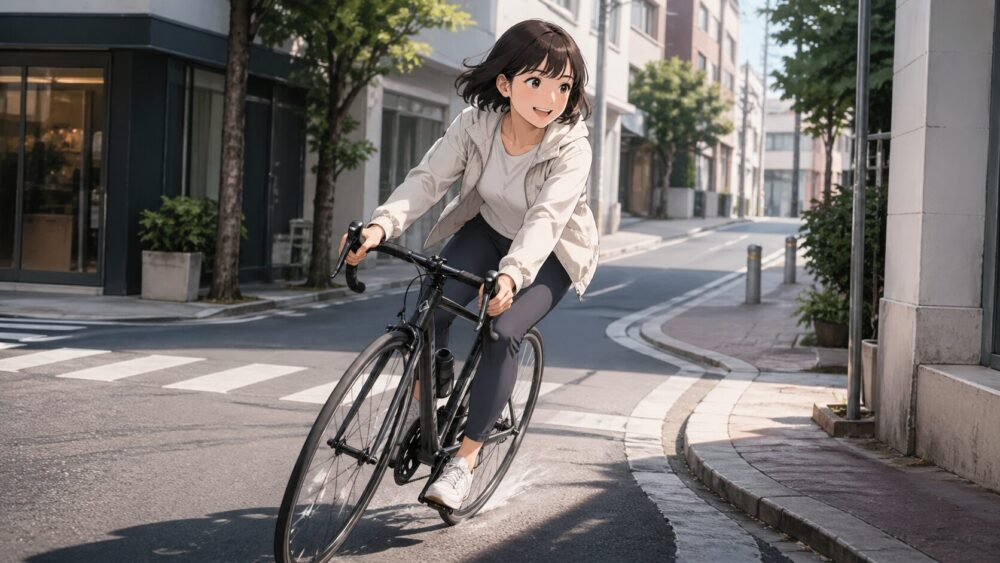 街乗りで便利な小回りと漕ぎ出しの軽さ
