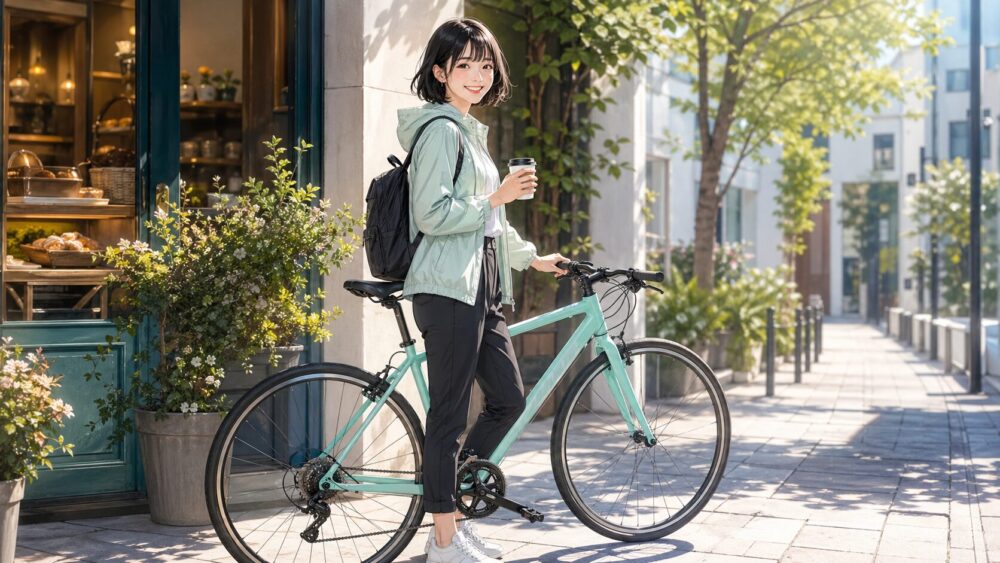 クロスバイクで映えるチェレステの日常活用術