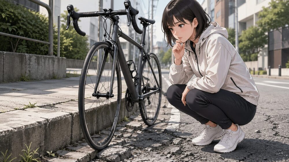 細いタイヤで段差や悪路に弱い理由