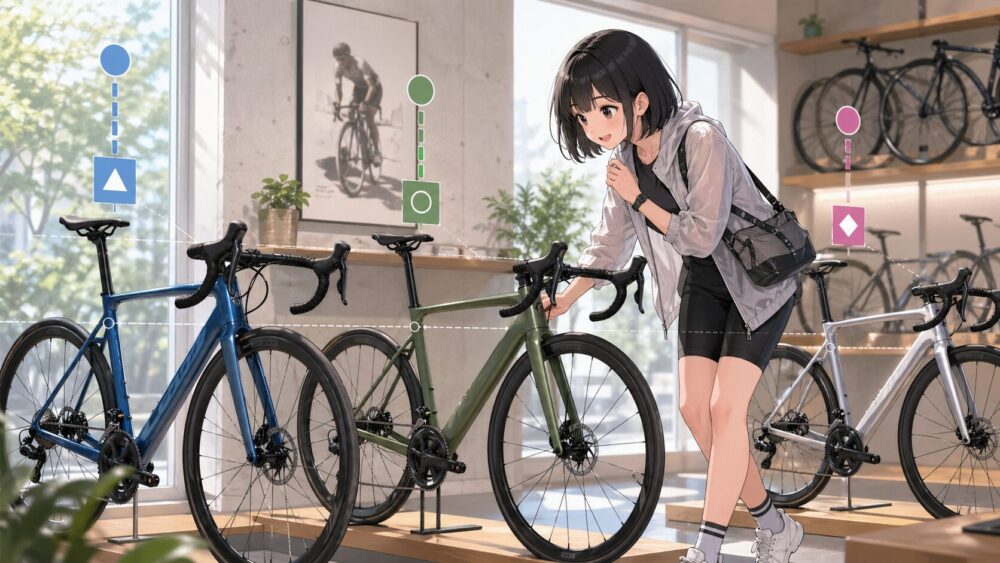 フレームサイズ表記をブランド別に読む