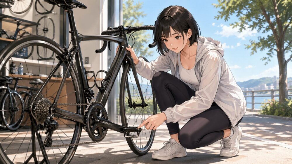 クランク長確認で膝への負担を減らす