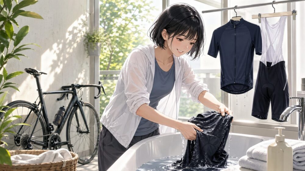 塩を吹くウェアを長持ちさせる洗濯法