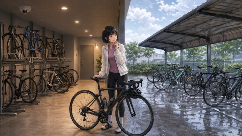 屋内駐輪場と屋根付き駐輪場の違い