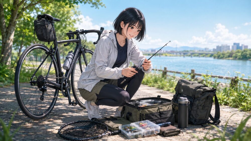 ロードバイクで釣りを快適に始める装備選び