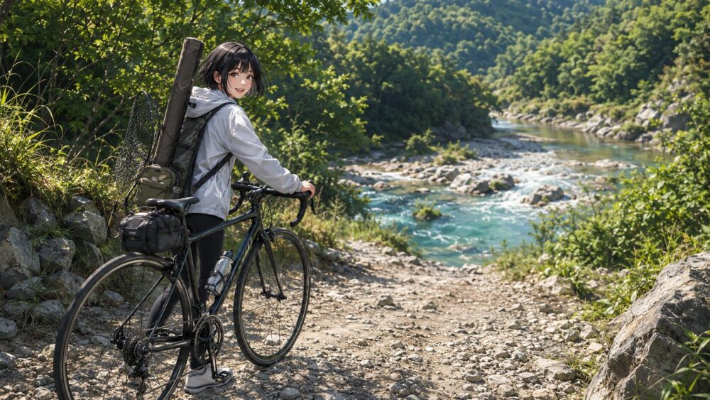 グラベルロードが釣り場移動に強い場面