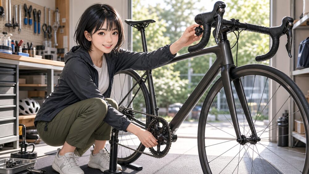 既存クランク流用と左レバー処理方法