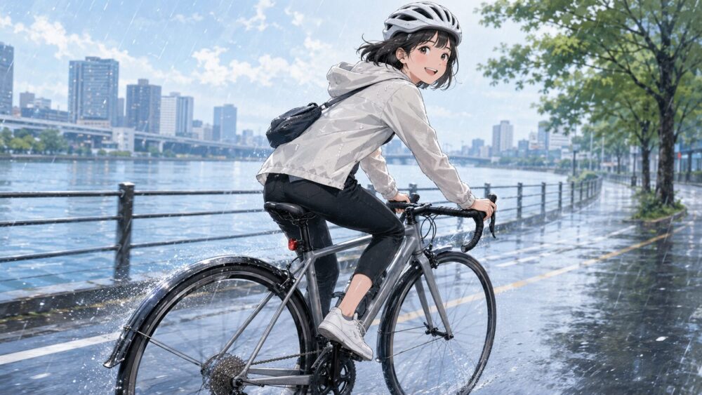 ロードバイク泥除けで雨の日も快適に走る