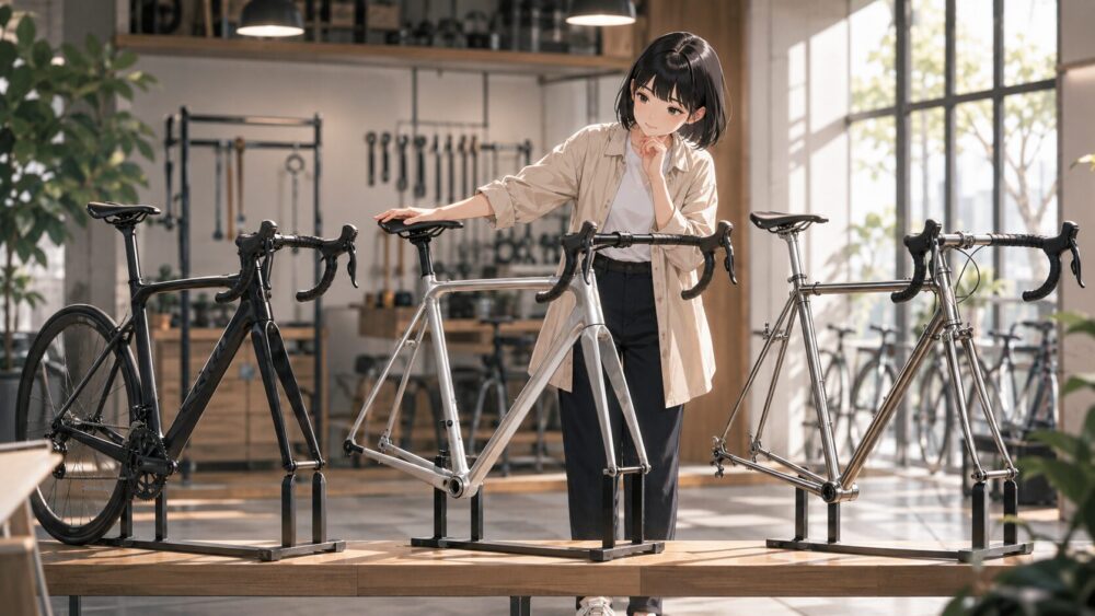 フレーム素材別に見る重量差と乗り味の違い