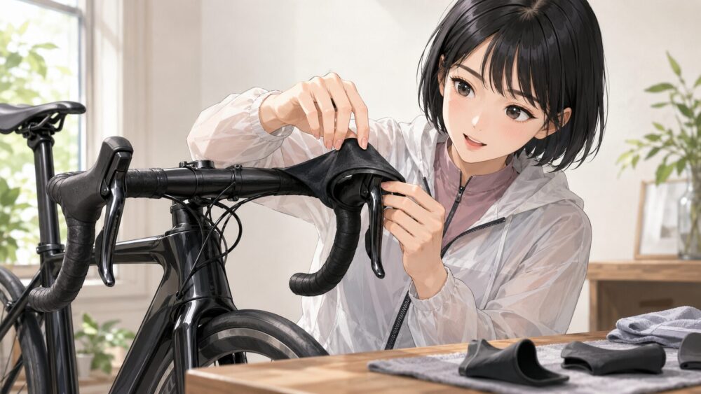 ロードバイクのブラケットカバー交換手順