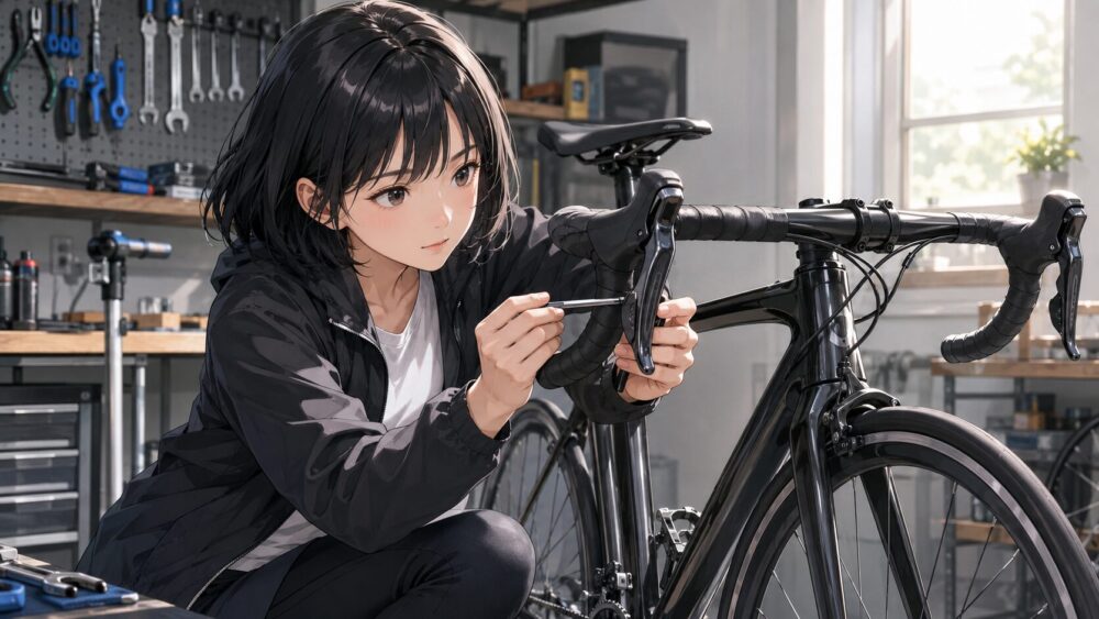 新しいレバーの取り付け位置調整