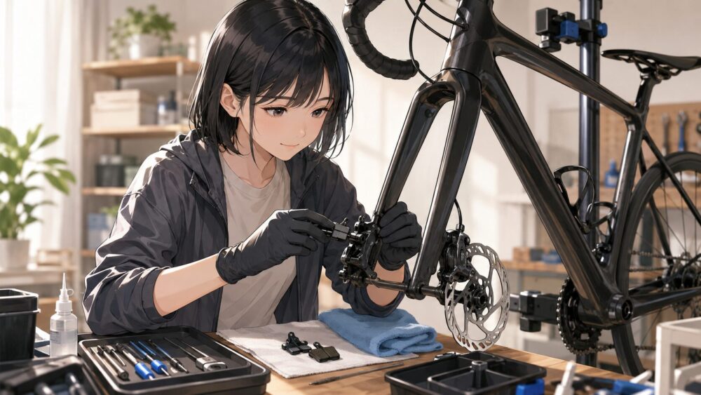 油圧ディスクパッド交換の安全な作業手順