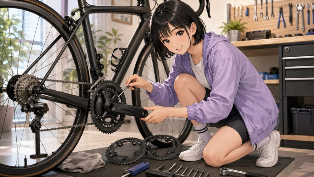 ロードバイクのチェーンリング交換と互換性