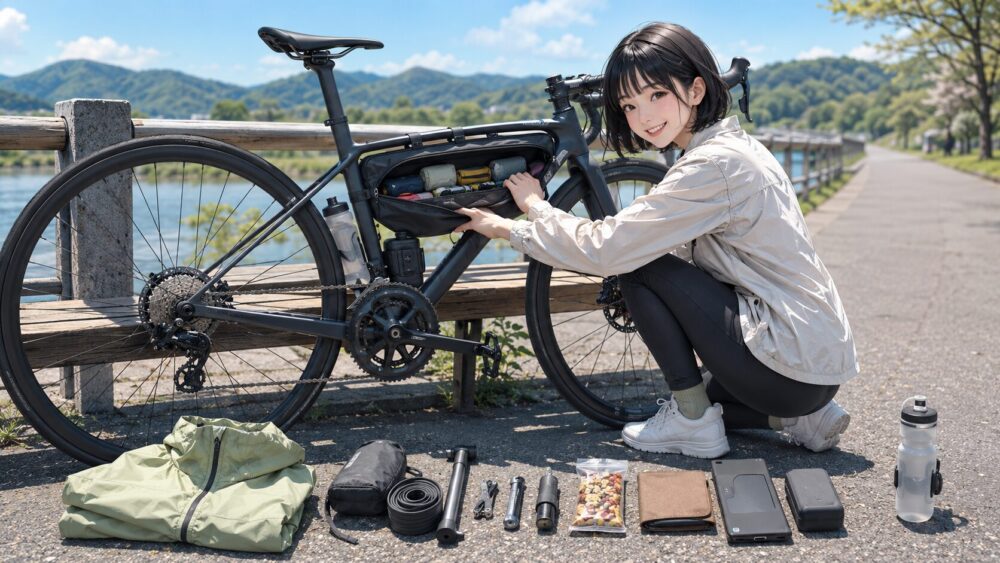 ロングライド向き収納例と荷物量の目安