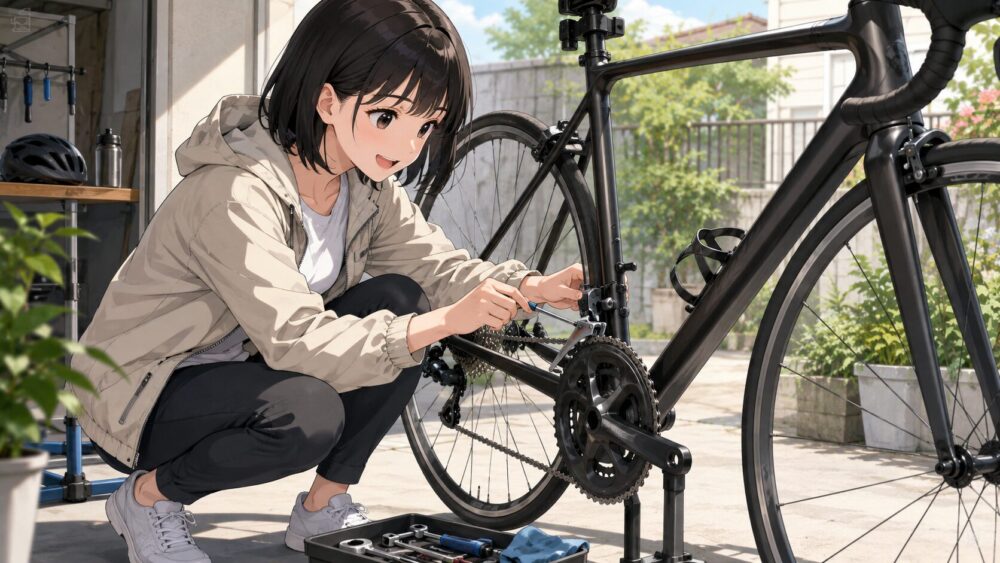初心者向けロードバイクのフロントディレイラー調整手順