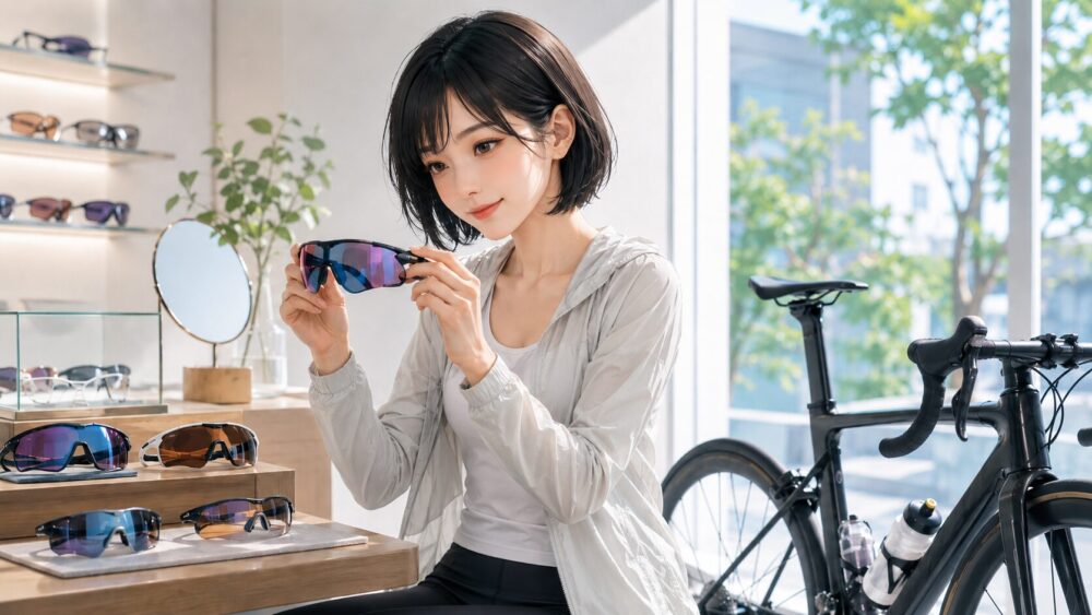 ロードバイク用度付きサングラスの選び方