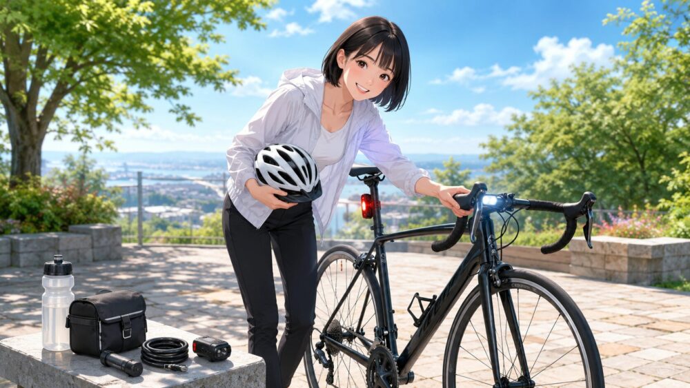 ヘルメットやライトなど追加費用
