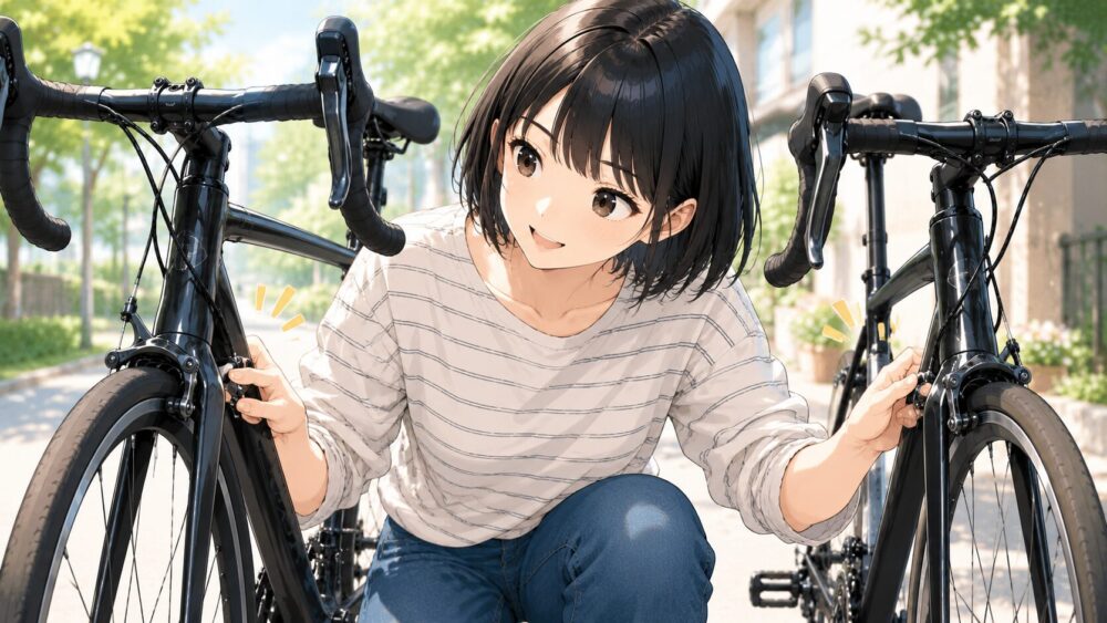 片効きを直して左右のブレーキバランスを整える