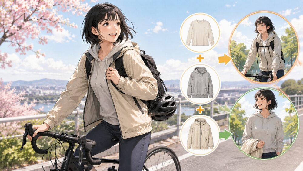 春秋の寒暖差に対応できる重ね着の工夫