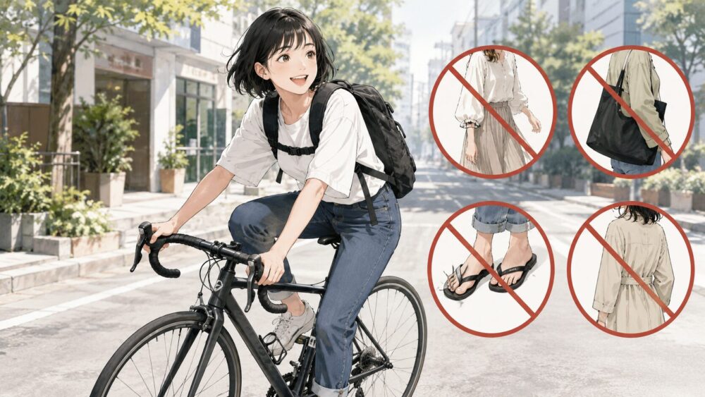 私服で街乗りするときに避けたい服装の特徴
