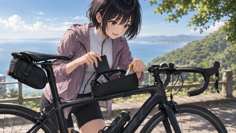 ロードバイクポーチの選び方と収納力の基準