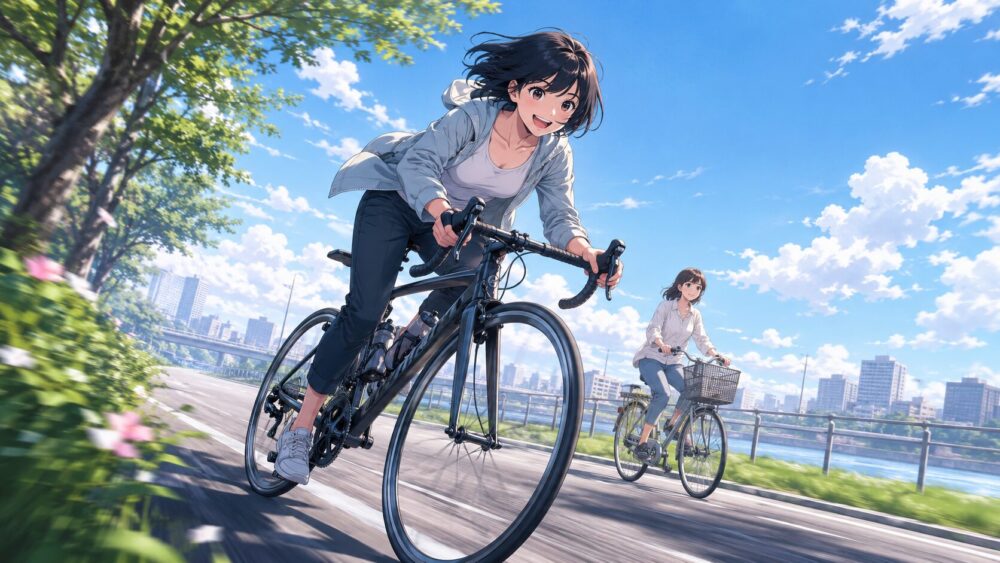 ママチャリとの速さの違い