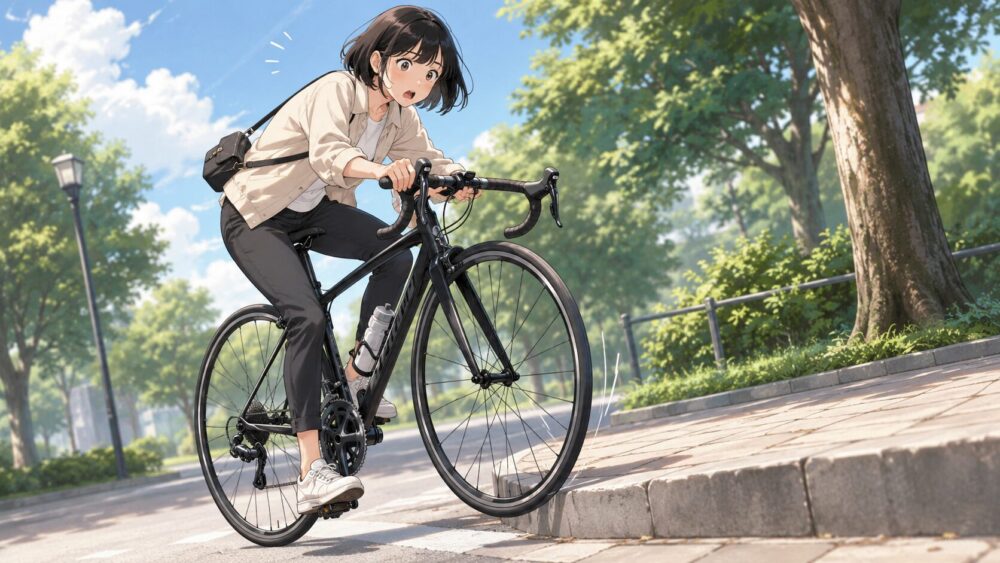 ロードバイクの段差で起こる危険と安全対策